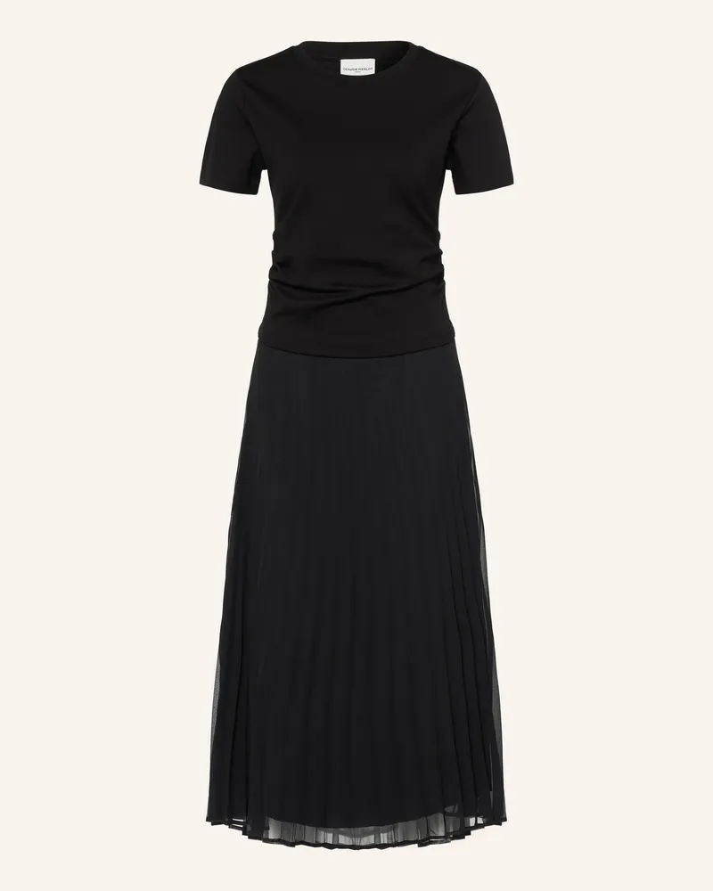 Claudie Pierlot Kleid Im Materialmix Mit Plissees schwarz Schwarz