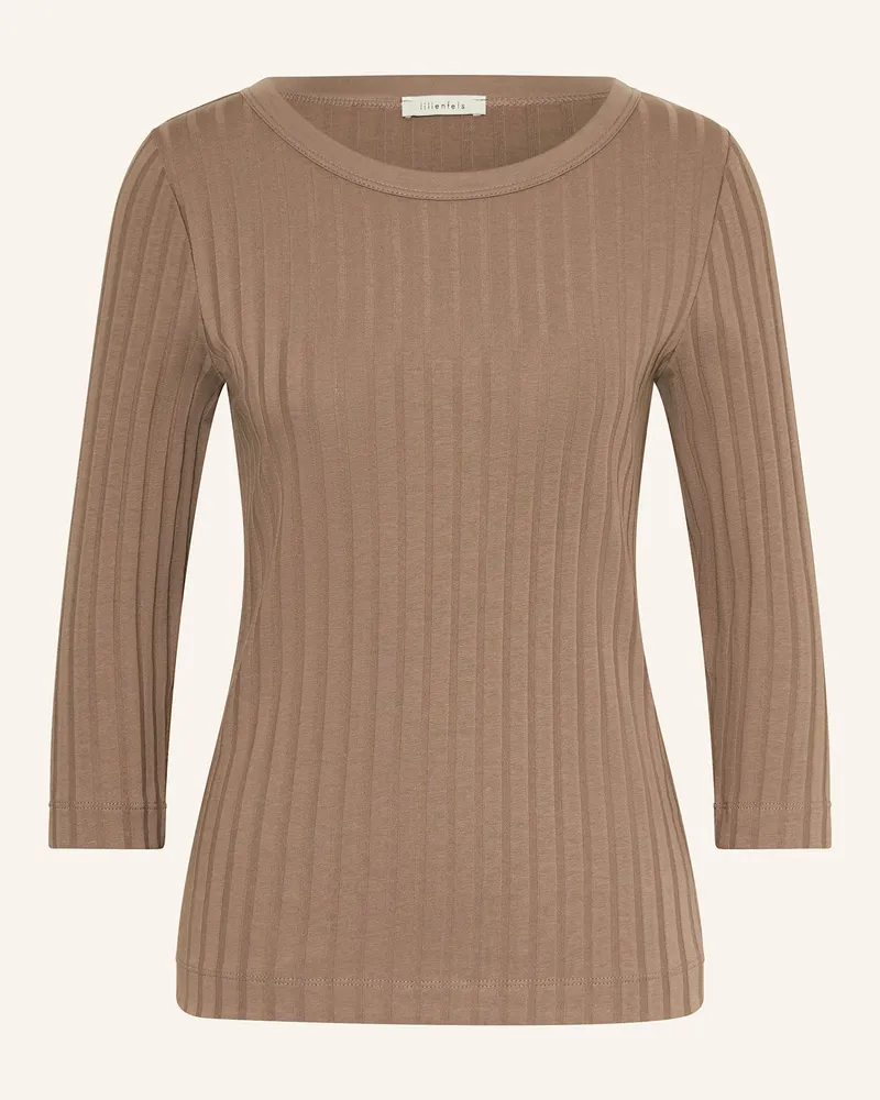 lilienfels Shirt mit 3/4-Arm Hellbraun