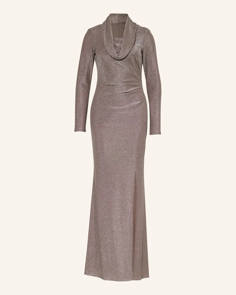 Joseph Ribkoff Abendkleid mit Glitzergarn Taupe