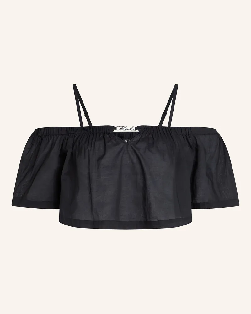 Karl Lagerfeld Strandbekleidung Top Schwarz