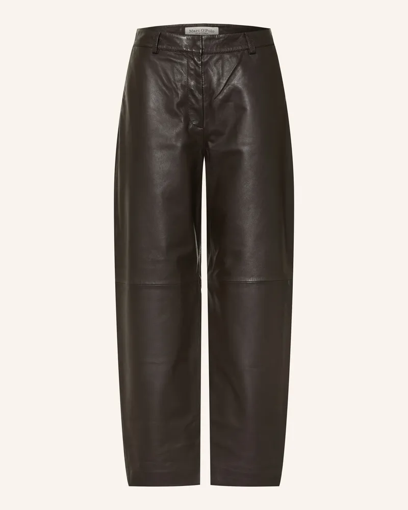Marc O'Polo Lederhose braun Dunkelbraun