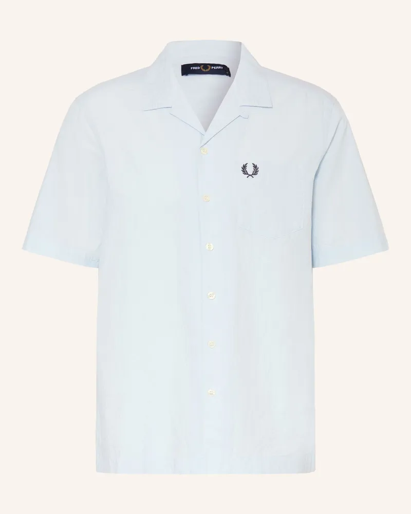 Fred Perry Resorthemd Comfort Fit blau Hellblau