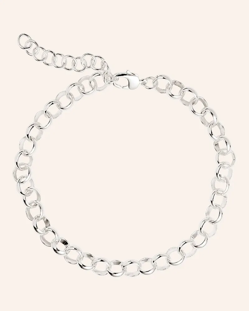 POMPIDOU Halskette Maxi Rolo Circle By Glambou silber Silber