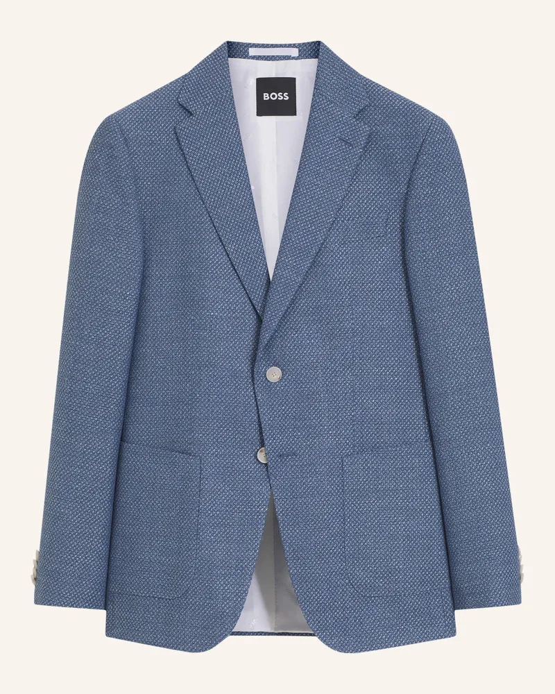 HUGO BOSS Blazer H-Hutson-2pp-263 Slim Fit blau 