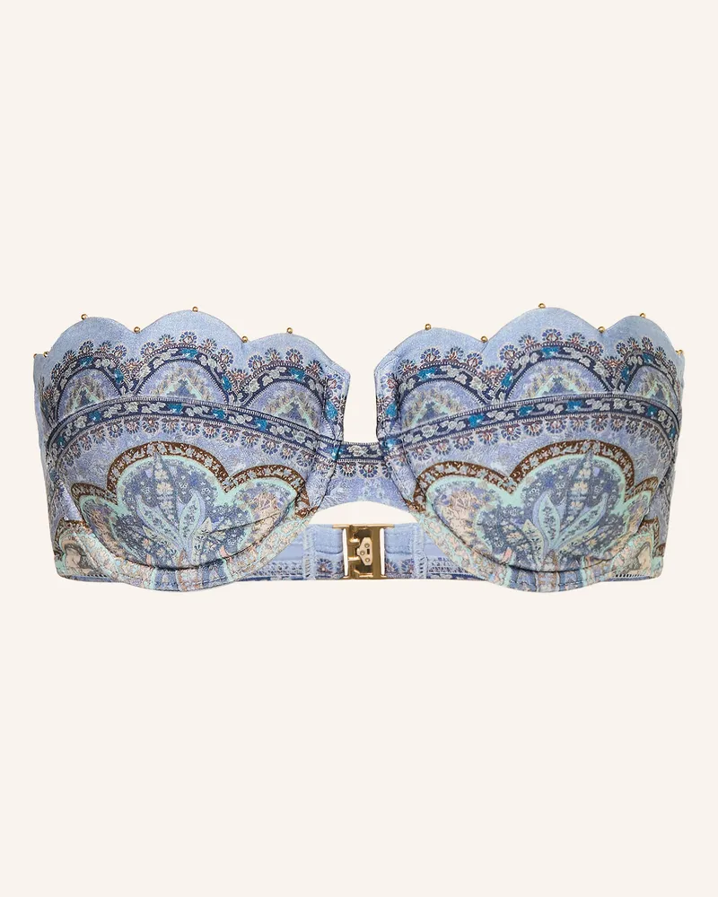 Zimmermann Bügel-Bikini-Top Wanderlust blau Blaugrau