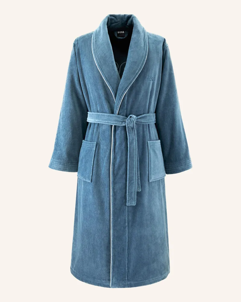 HUGO BOSS Bademantel Tiago blau Dunkelblau