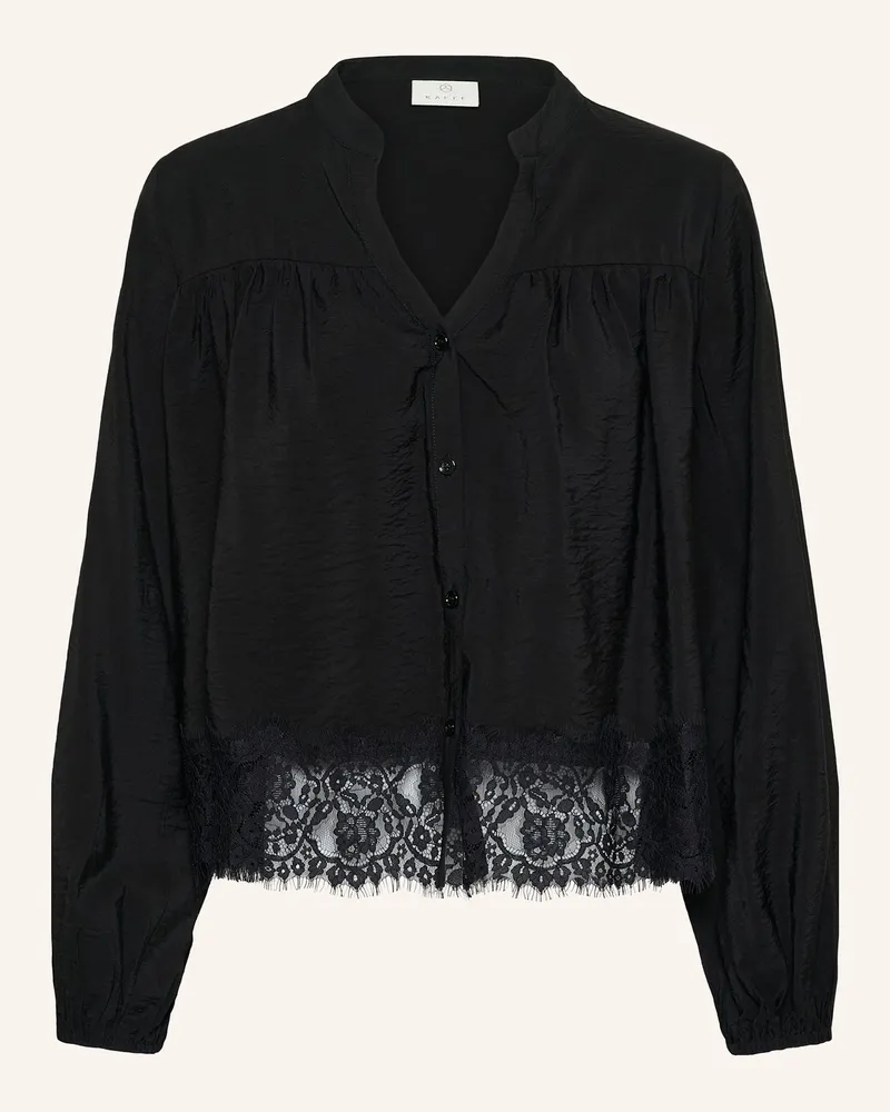 Kaffe Hemdbluse Kafine schwarz Schwarz