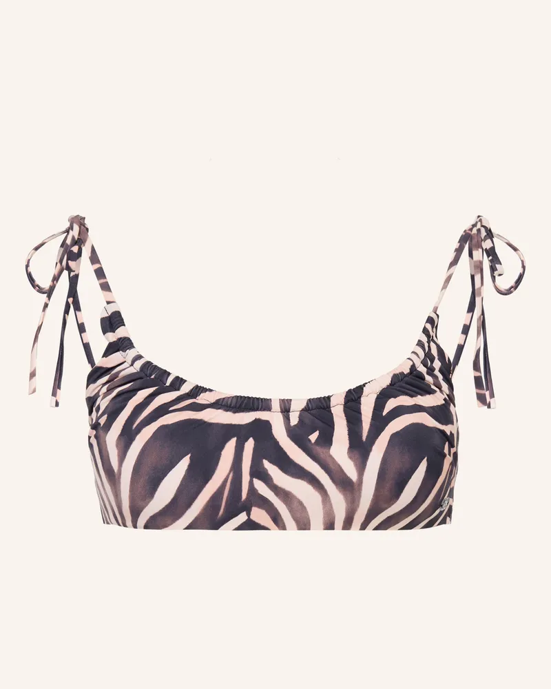 HUGO BOSS Bralette-Bikini-Top Fancy schwarz Beige
