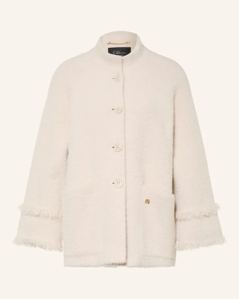 S.Oliver Strickjacke weiss Creme