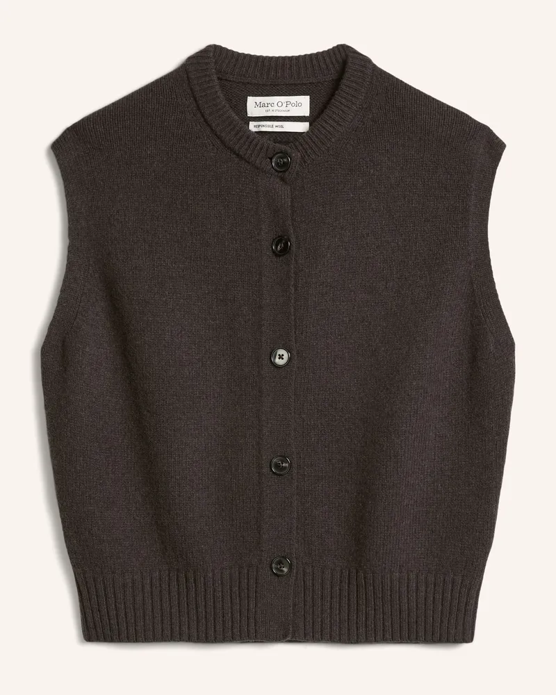 Marc O'Polo Ärmelloser Cardigan braun Braun