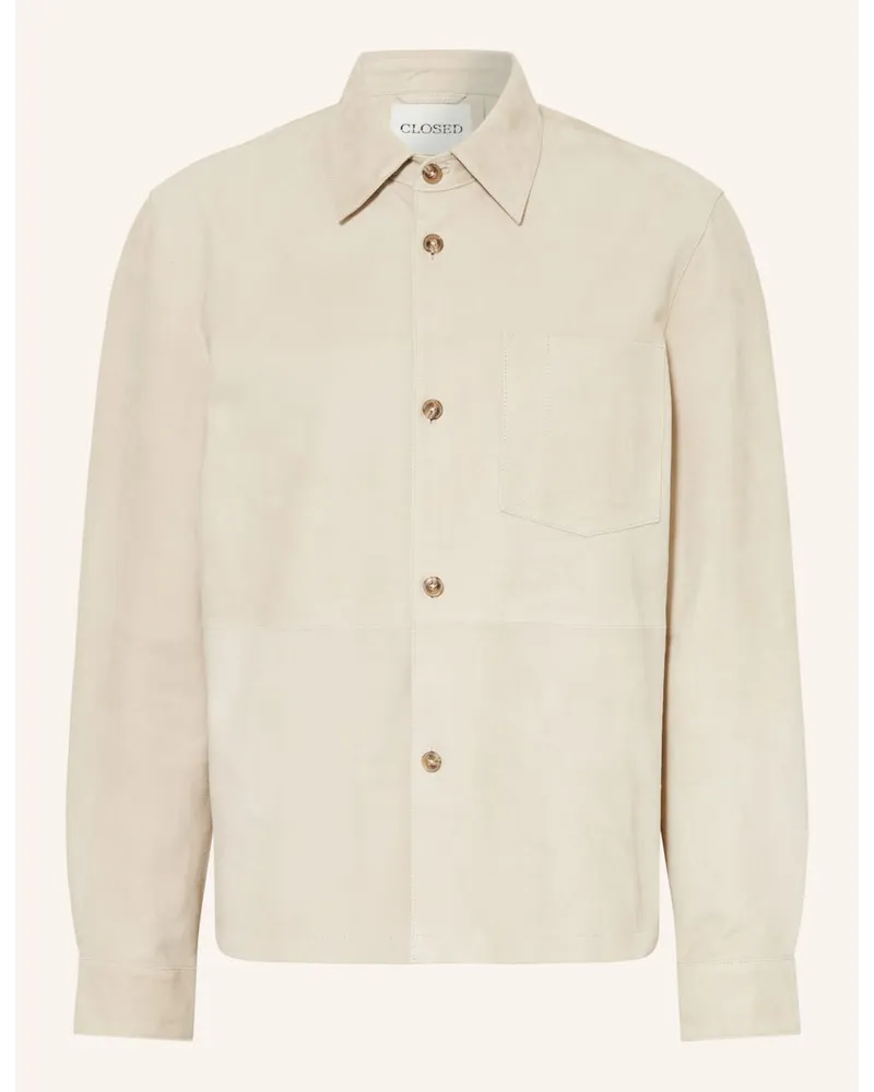 Closed Leder-Overjacket Beige