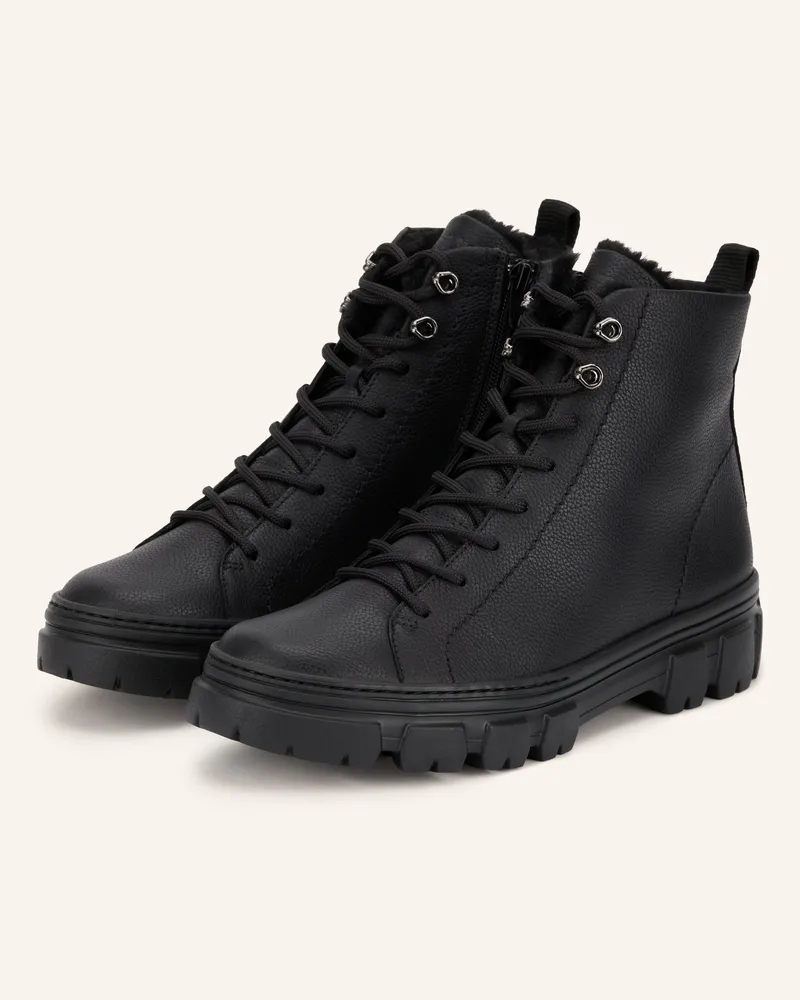 paul green Schnürboots schwarz Schwarz