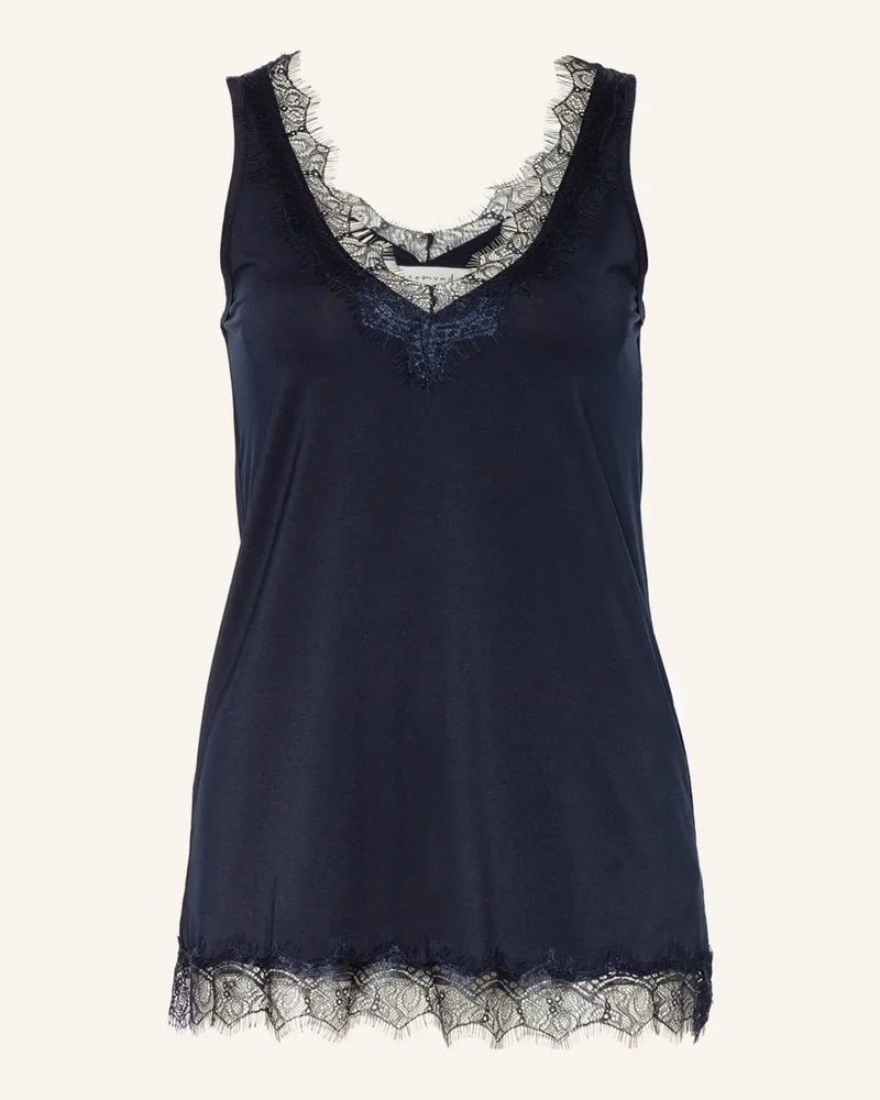 Rosemunde Top Billie Mit Spitze blau Dunkelblau