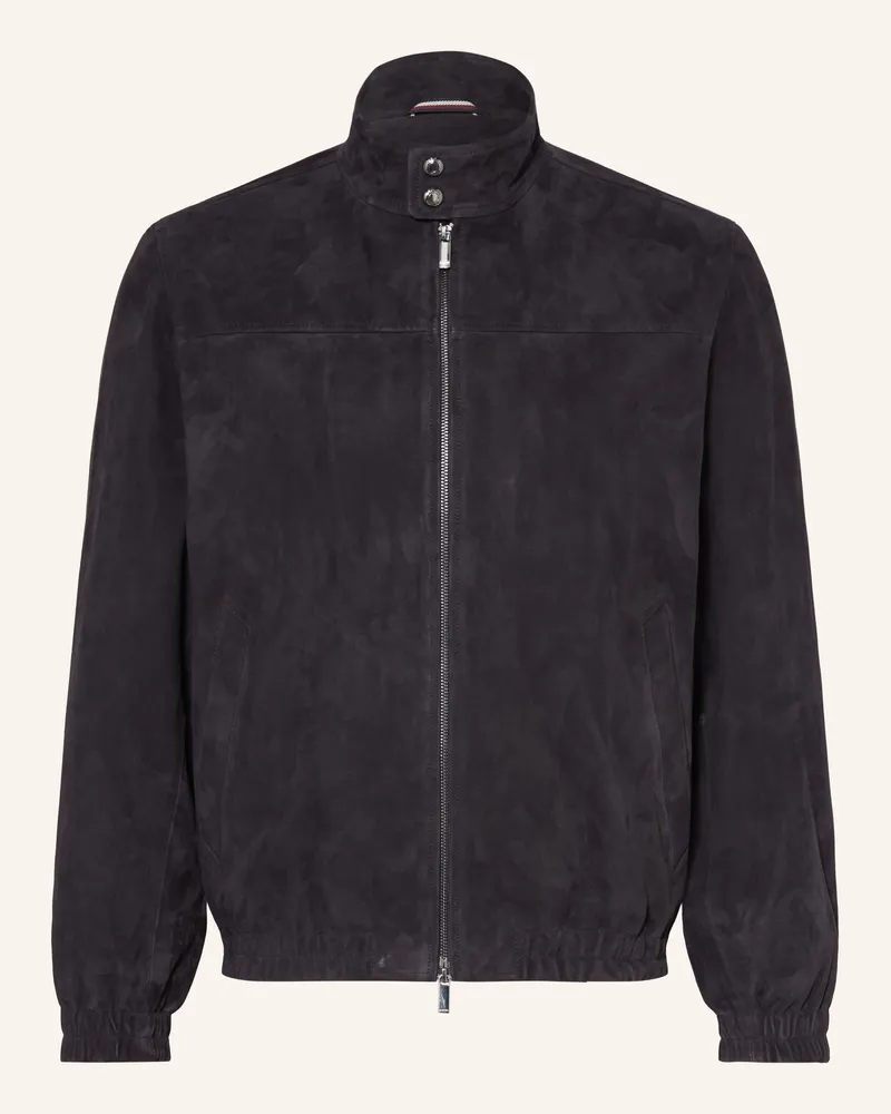 Tommy Hilfiger Lederjacke blau Dunkelblau