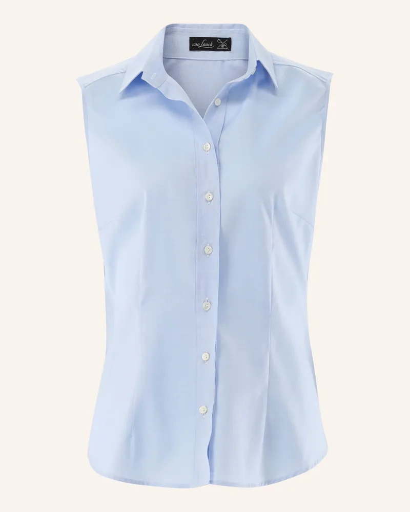 van Laack Bluse Slim Fit Blau