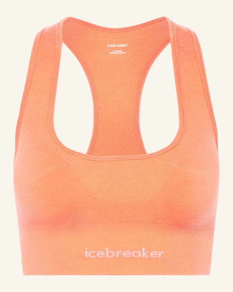 Icebreaker Sport-BH 260 ZONEKNIT SEAMLESS mit Merinowolle Rot