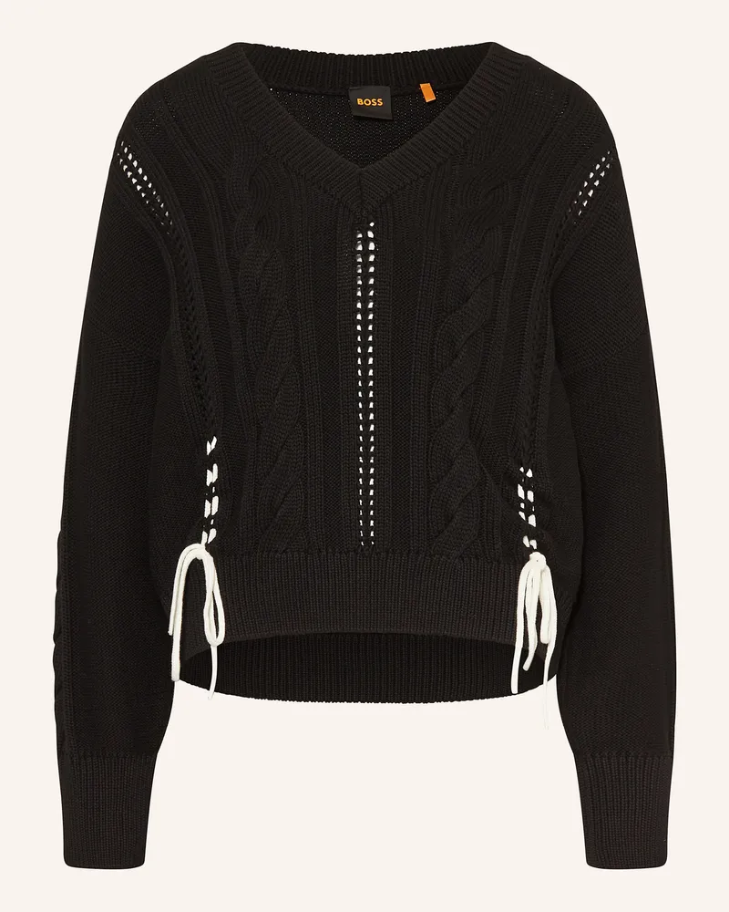 HUGO BOSS Pullover FANGALLO Schwarz