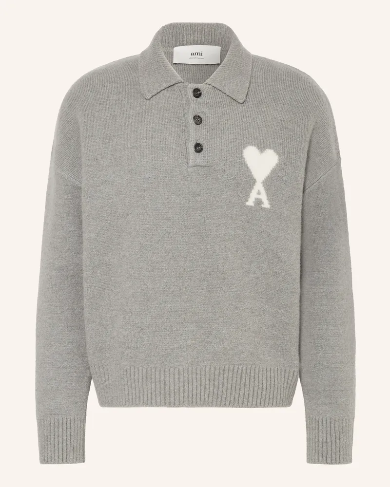 AMI Paris Pullover mit Alpaka Grau