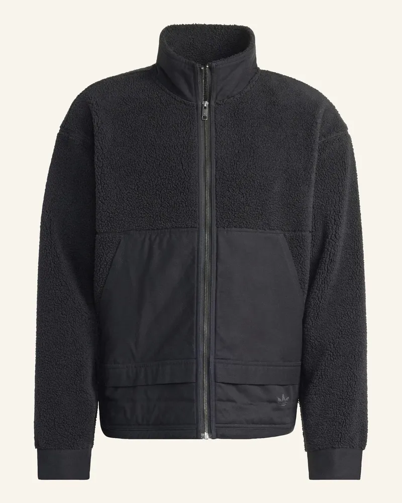 adidas HOCHWERTIGE ESSENTIALS POLARFLEECE-JACKE MIT DURCHGEHENDEM REISSVERSCHLUSS Schwarz