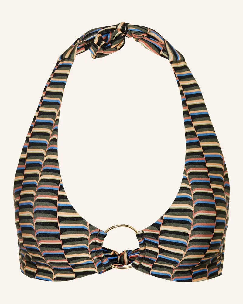 JETS Australia Triangel-Bikini-Top Urban Geo gruen Grün