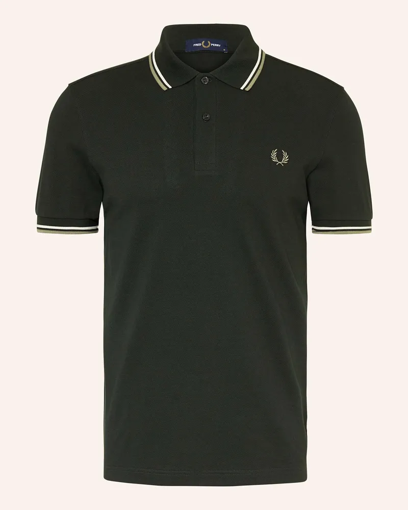 Fred Perry Piqué-Poloshirt Dunkelgrün