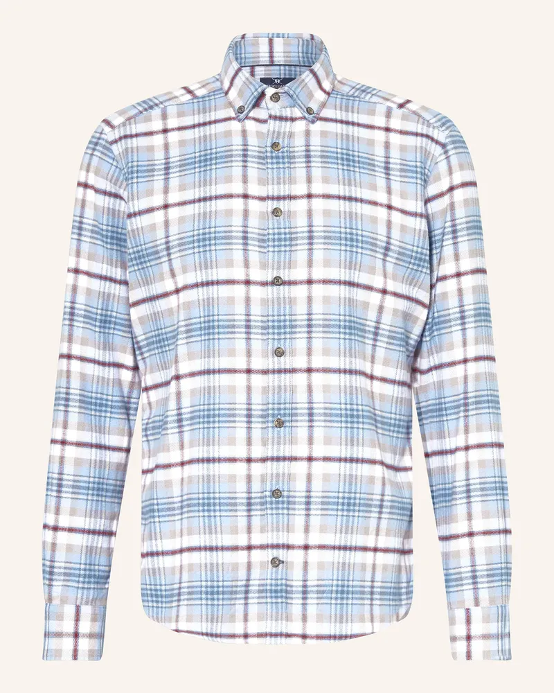 Strokesman's Flanellhemd Regular Fit Hellblau