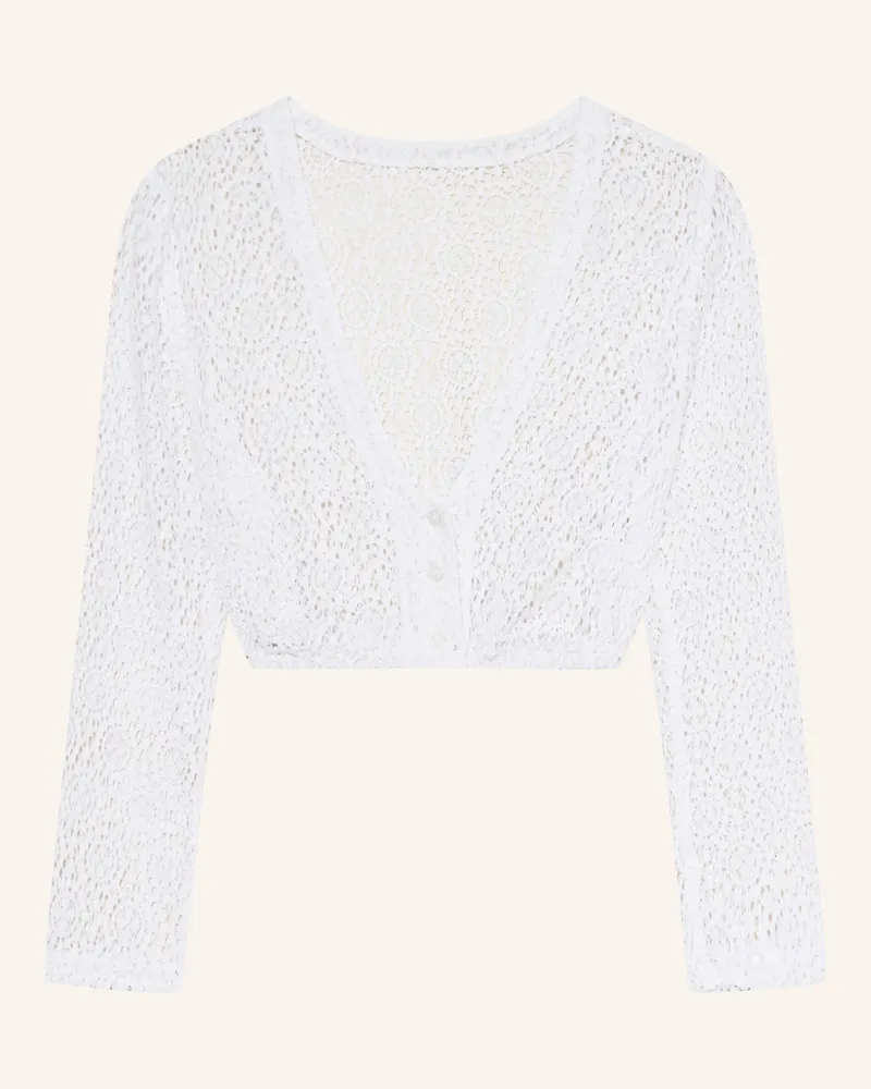 Johann & Johanna Dirndlbluse Aus Lochspitze weiss Weiss