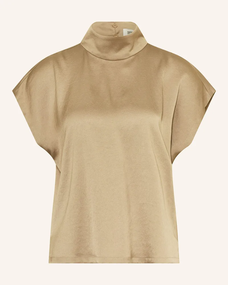 Drykorn Blusenshirt ALARIA_1 aus Satin Braun