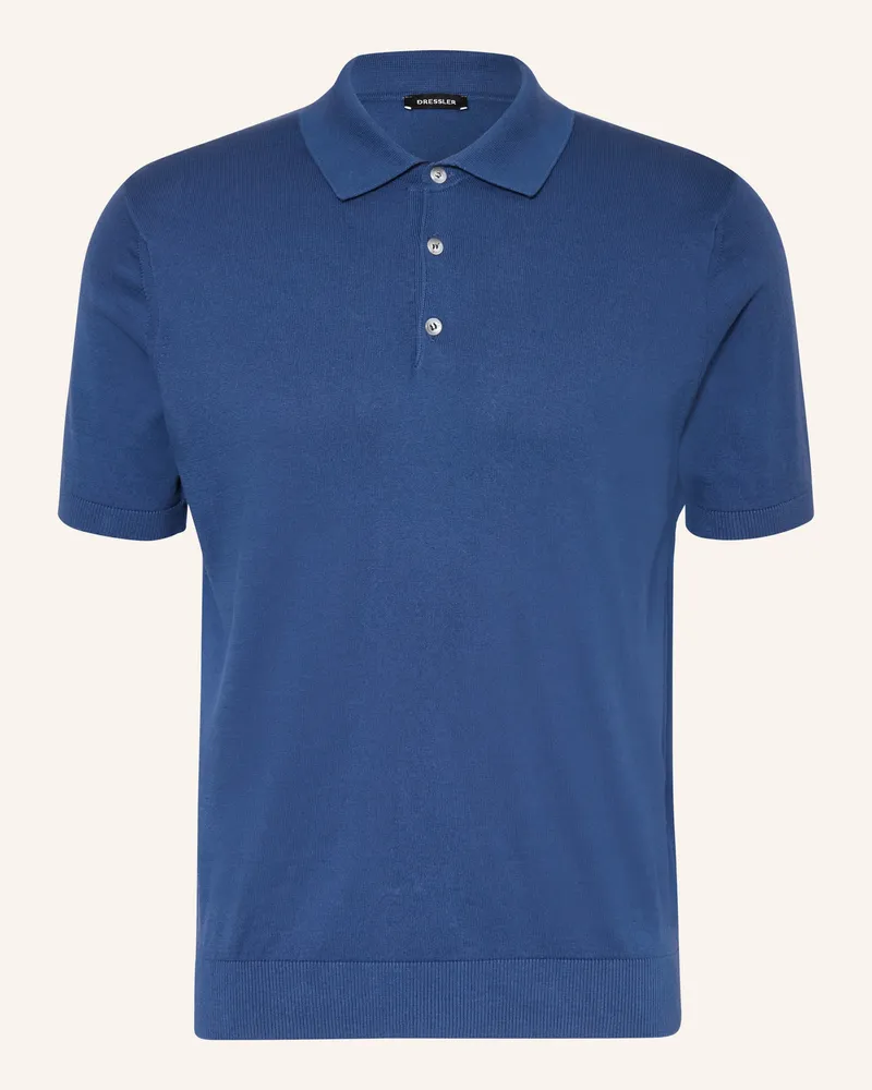 Dressler Strick-Poloshirt blau Blau