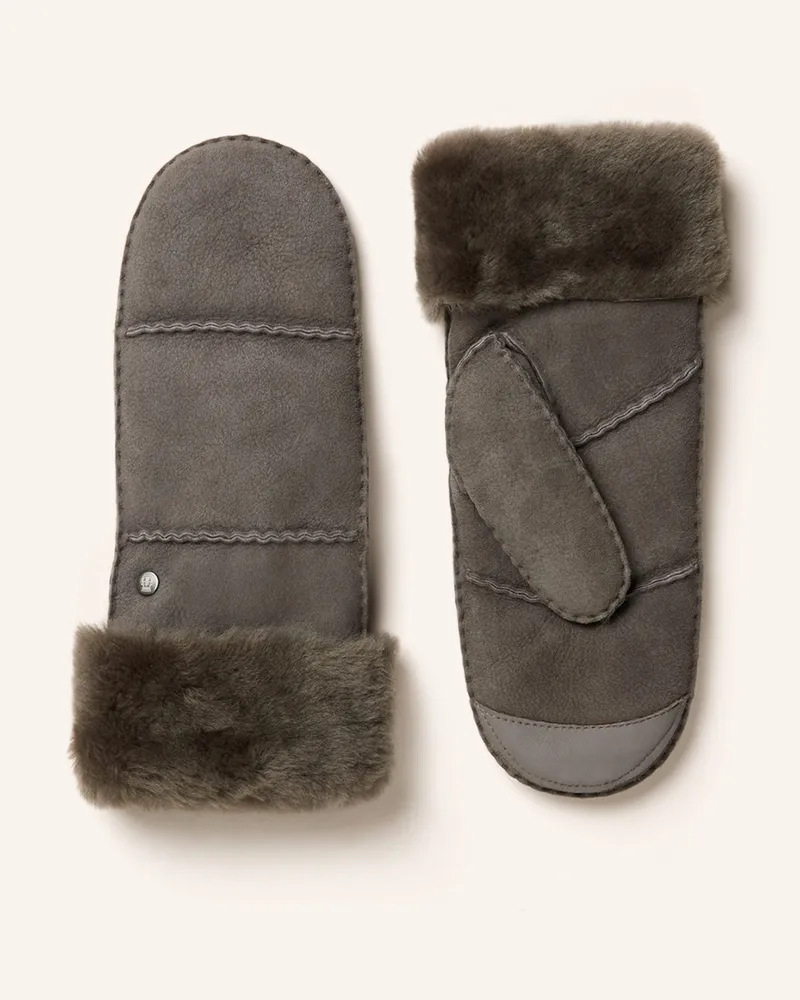 Roeckl Fäustlinge Igloo Mit Echtfell grau Grau