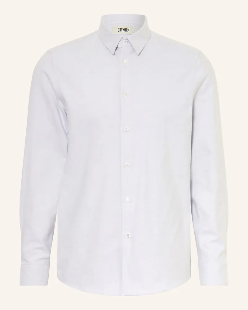Drykorn Flanellhemd Ramis Regular Fit blau Helllila