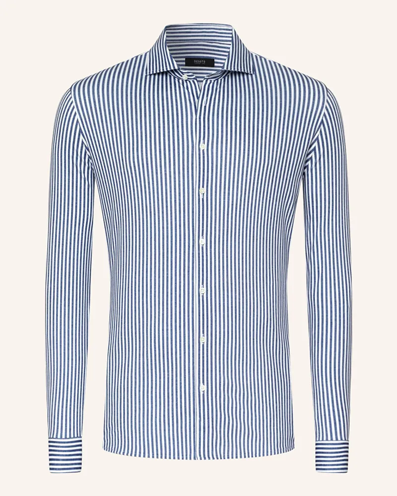 DESOTO Jerseyhemd Slim Fit Blau