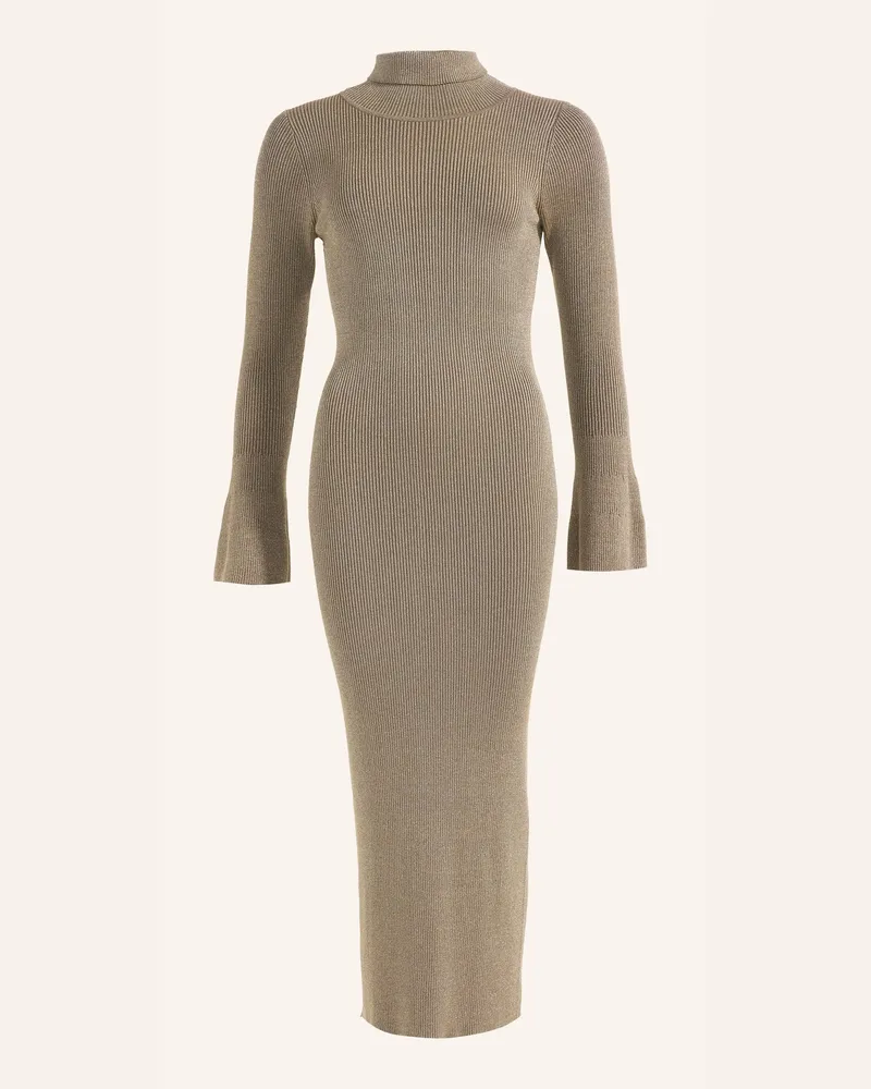 ADLYSH Strickkleid Metallic Elegance Dress braun Camel
