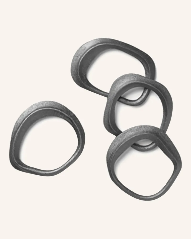 ferm LIVING 4er-Set Serviettenringe Flow schwarz Schwarz