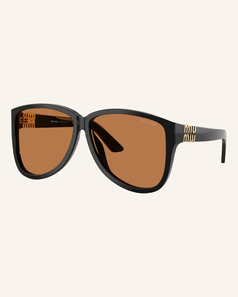 Miu Miu Sonnenbrille Mu a08s schwarz Schwarz