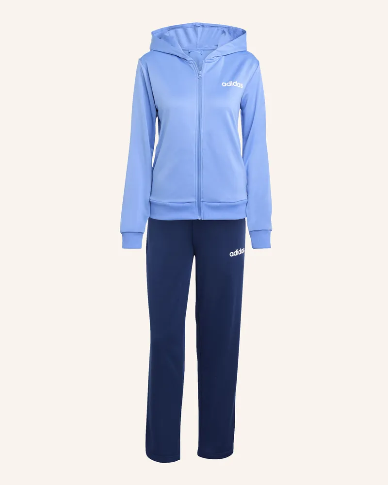 adidas ESSENTIALS LINEAR TRAININGSANZUG Blau
