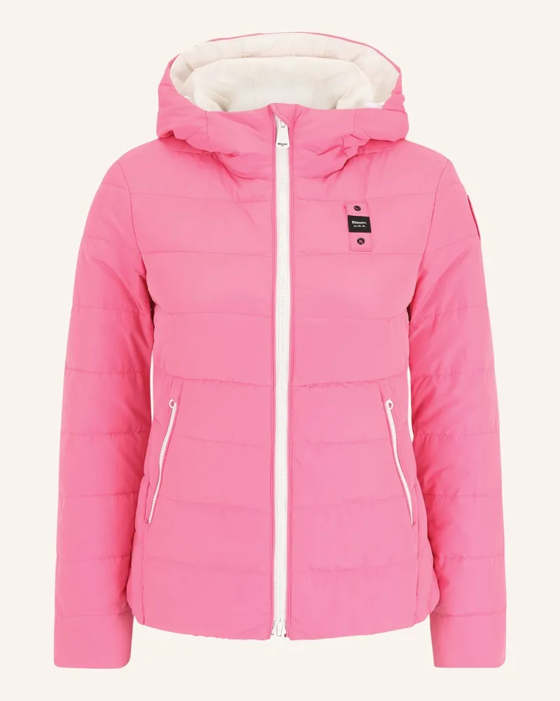 Blauer Steppjacke mit SORONA® AURA-Isolierung Pink