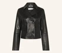 Trench-Jacke aus Leder