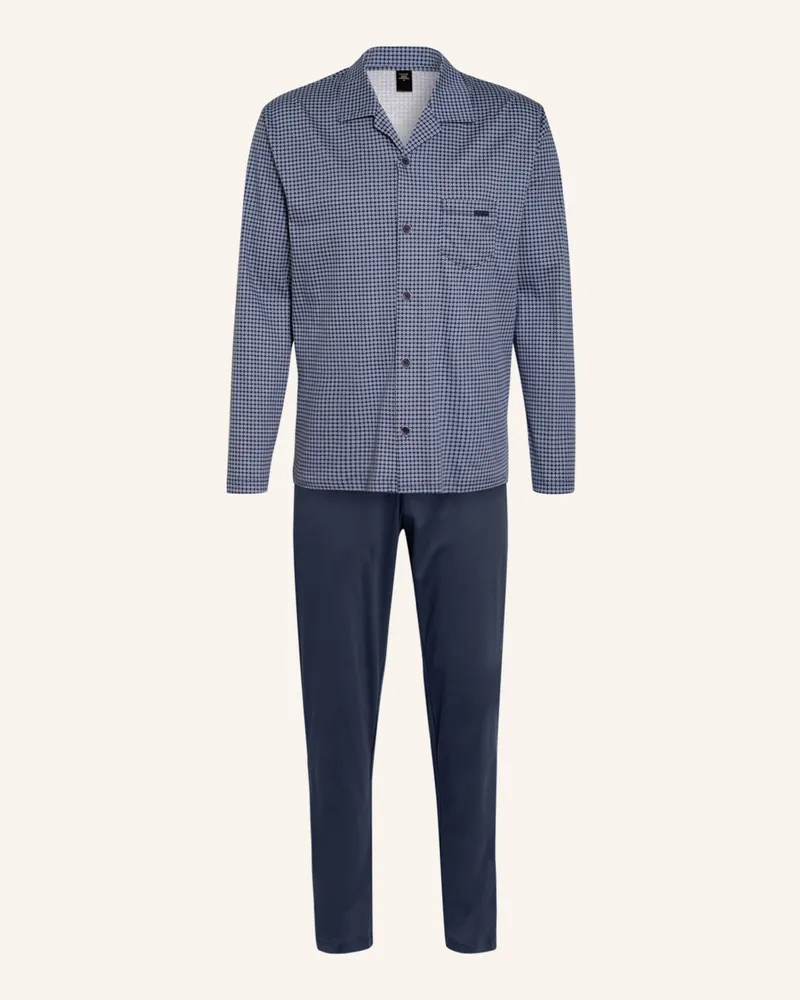 Calida Schlafanzug Relax Choice blau Blau