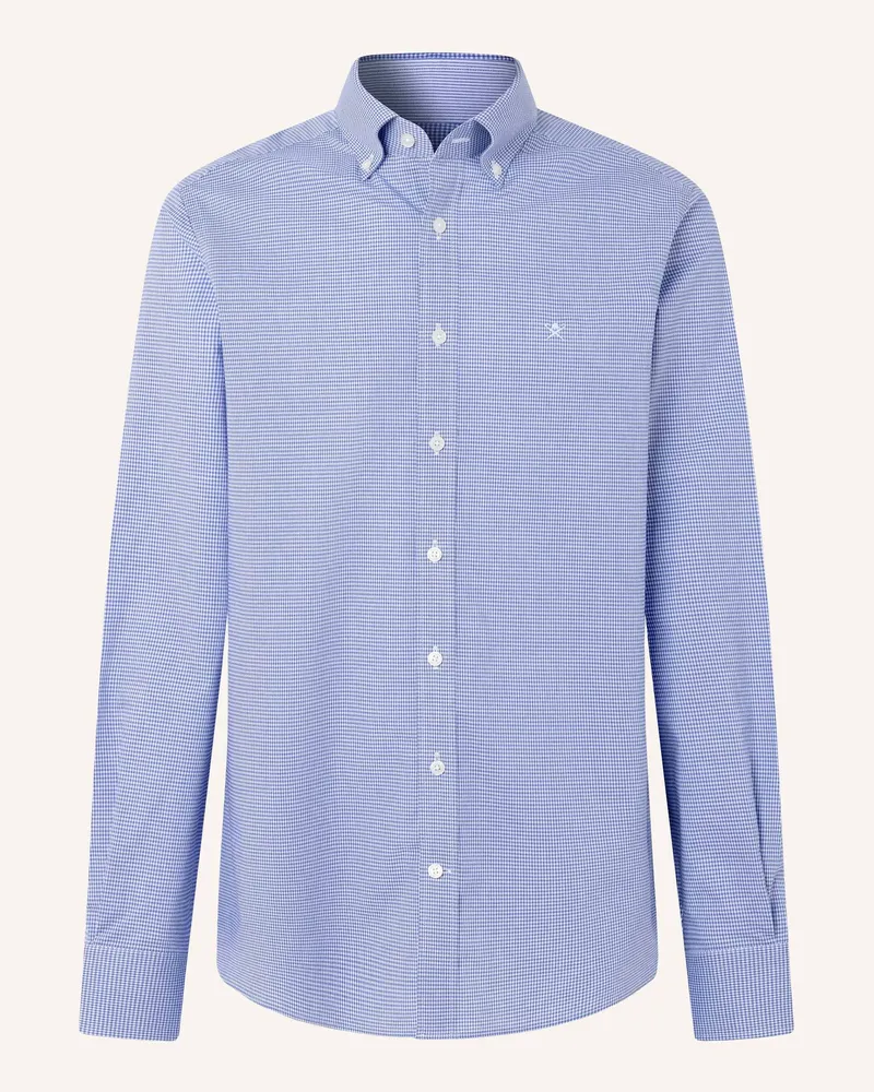 Hackett Freizeithemd Bi Stretch Gingham blau Dunkelblau