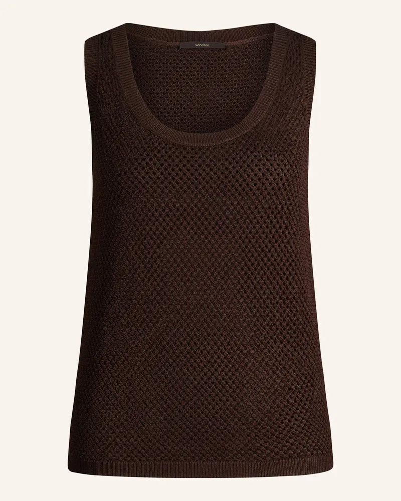 windsor. Strick-Top braun Dunkelbraun