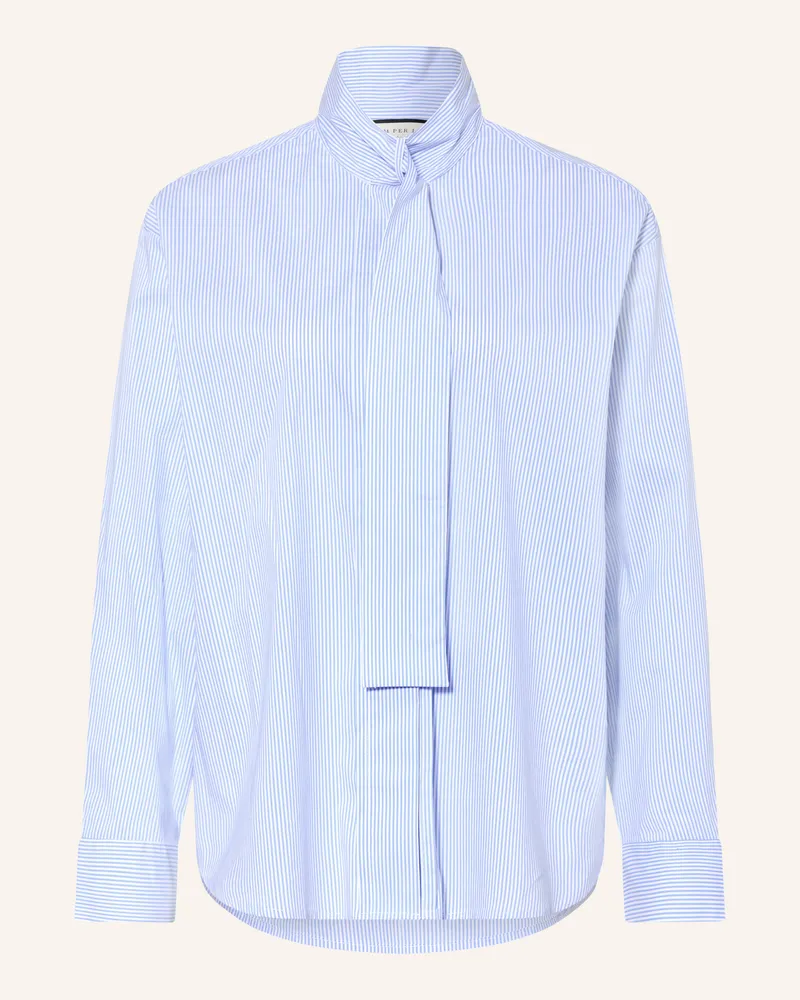 SEM PER LEI Schluppenbluse blau Blau