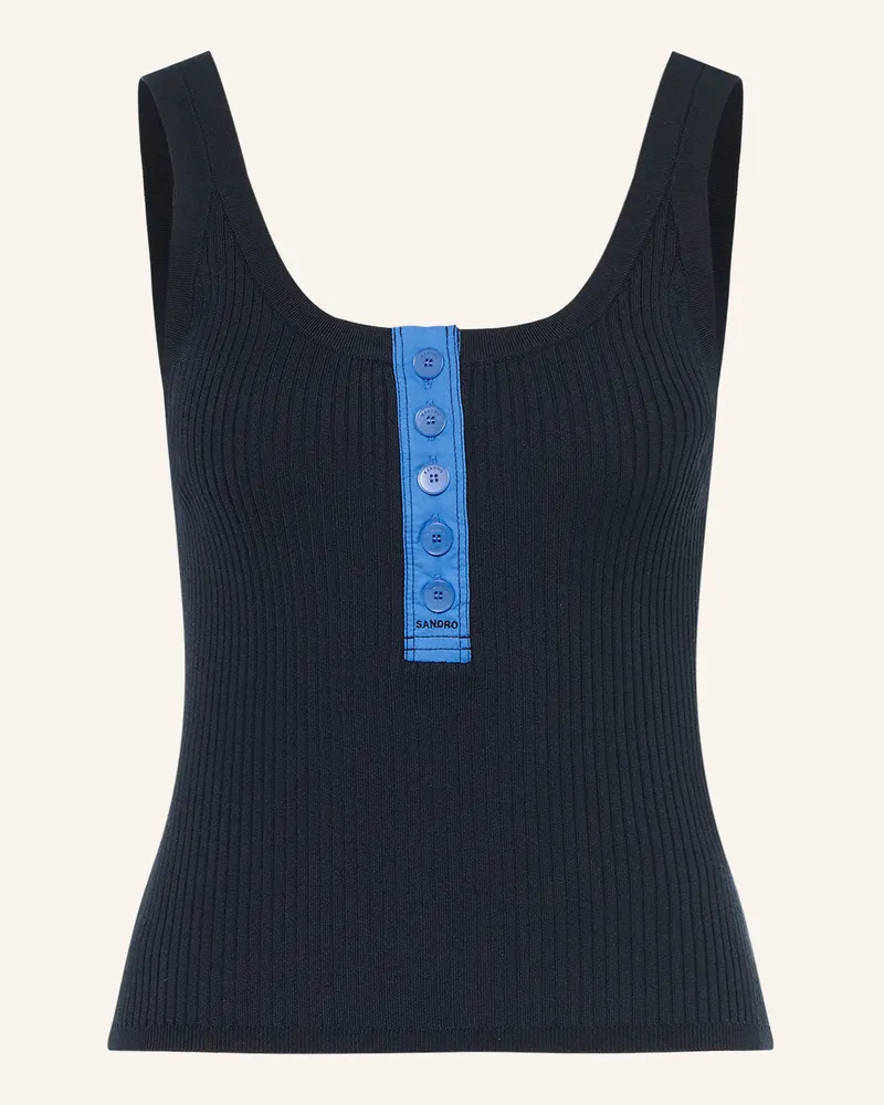 Sandro Stricktop blau Dunkelblau