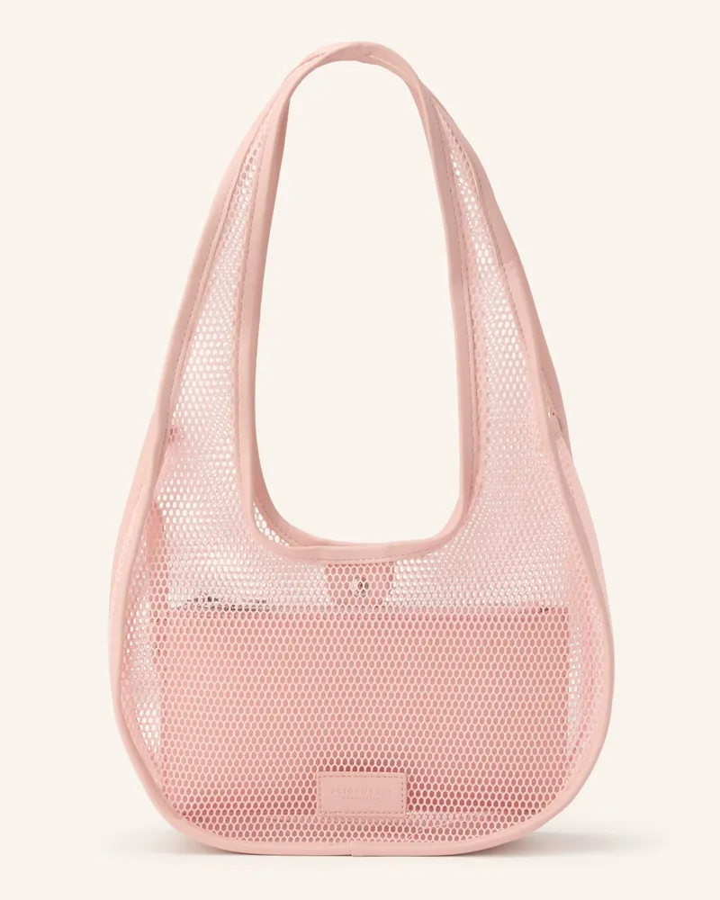 SEIDENFELT Schultertasche HALKIA aus Mesh Rosé