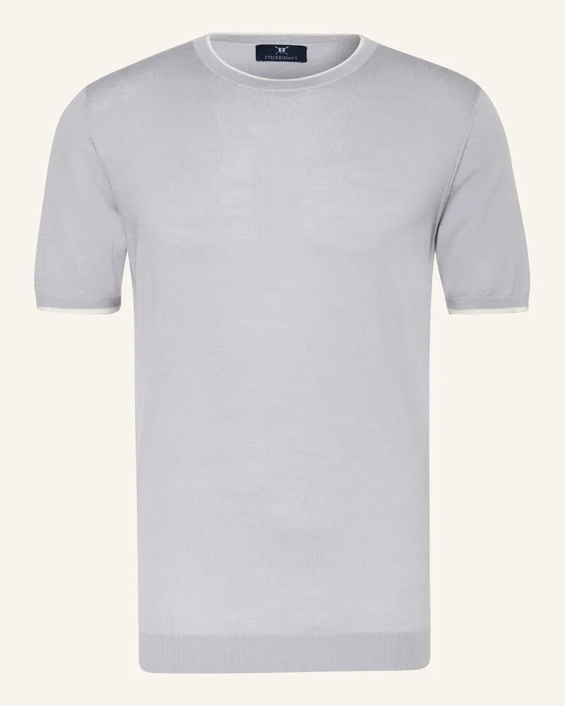 Strokesman's Strickshirt grau Hellgrau