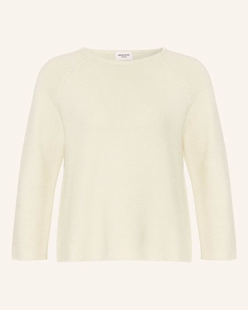 Max Mara Pullover Addotto Mit 3/4-Arm weiss Ecru