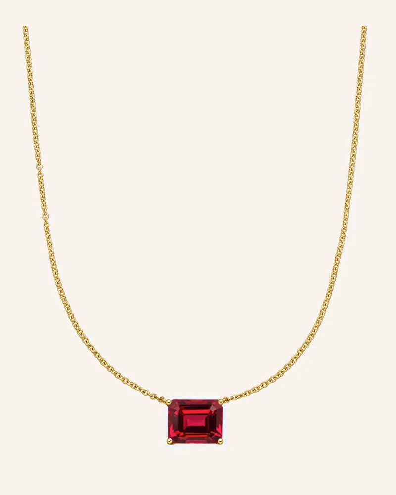 VEYNOU Halskette EMBER aus 14 Karat recyceltem Gelbgold und 1,00ct. Lab-Grown Rubin Gold