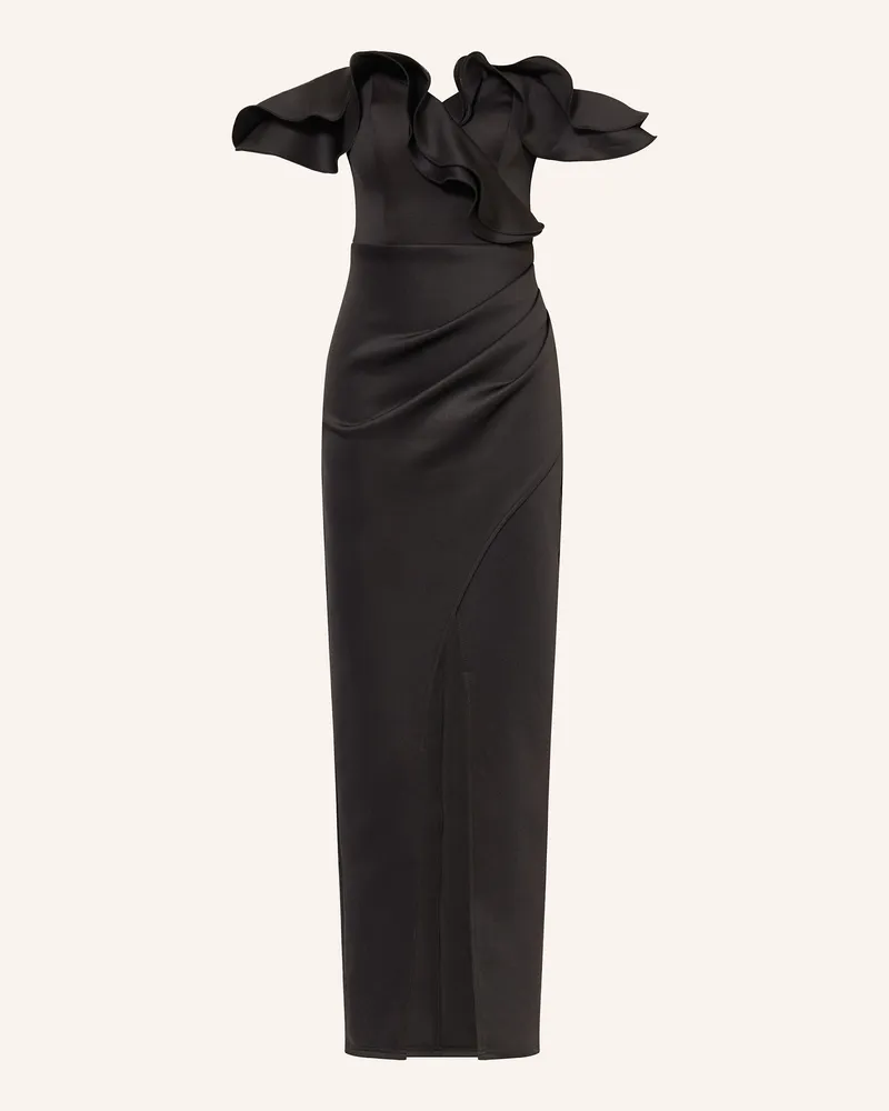 Lipsy  Abendkleid mit Volants Schwarz