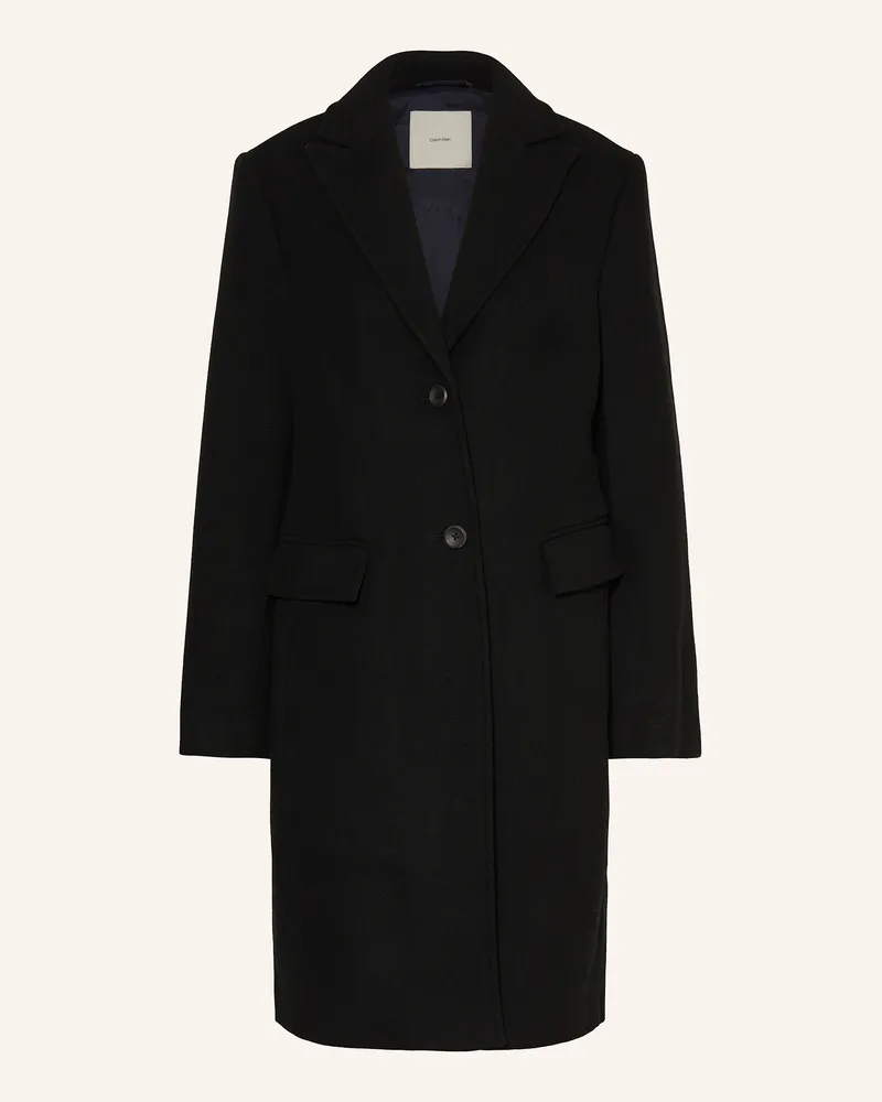 Calvin Klein Wollmantel Schwarz