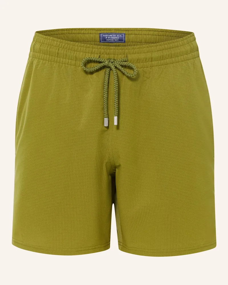 Vilebrequin Badeshorts Solid gruen Oliv